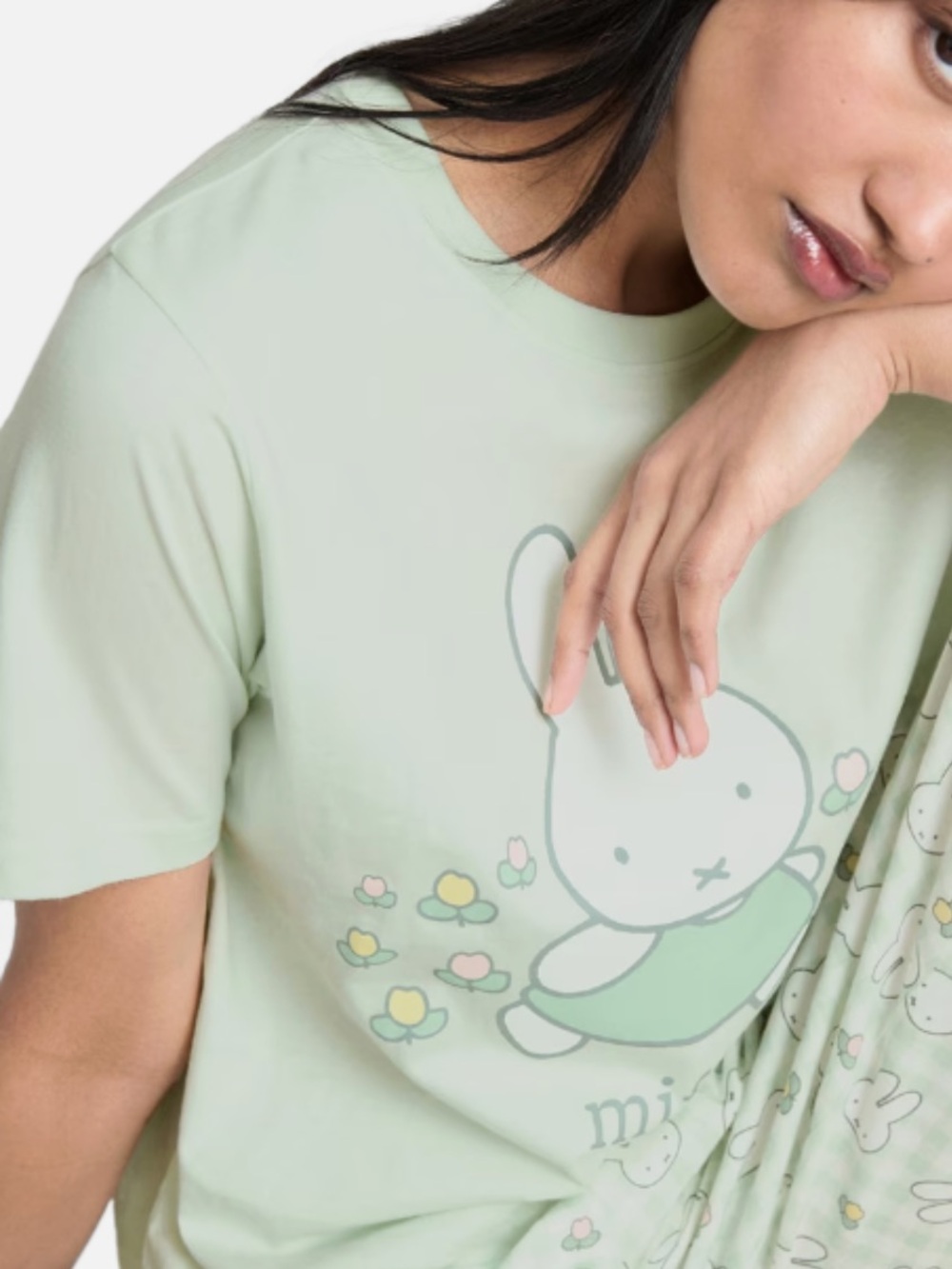 NWT Miffy x Primark Bunny Print Green
Pajama Set Sz L